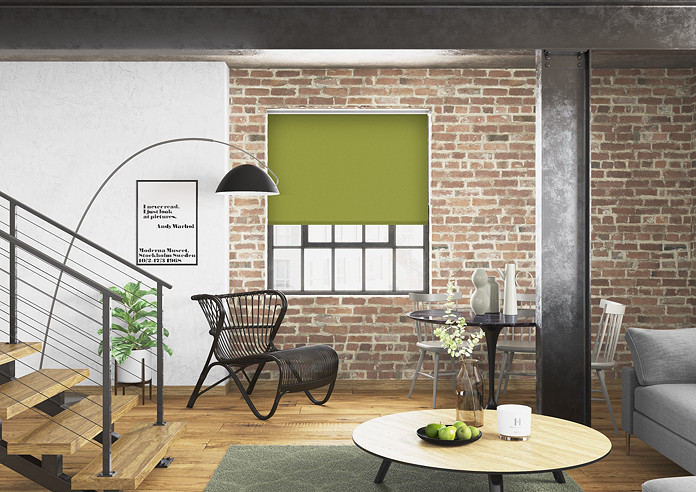 Energy Saving (Blackout), Green - Twist&Fit Roller Blind - Image 5